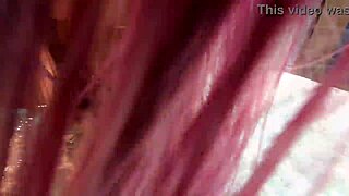 Steamy hot tub scene with a MILF and a young man