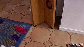 Beautiful European woman gives a blowjob and gets cum in her mouth in a threesome