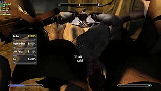 Orgasmic explosion with ahegao and gangbang in Skyrim