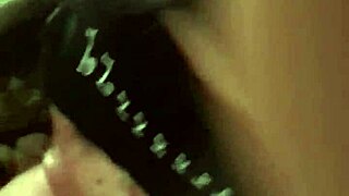 My blindfolded girlfriend sucks BWC
