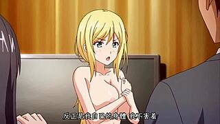 Late night alone in the anime erotica series Lehman