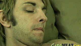 Big balls shooting out cum in gay solo scene