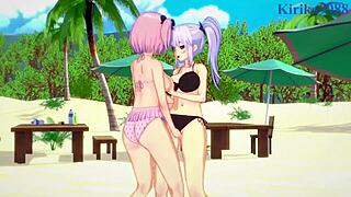 Yagy and Hibari's wild lesbian adventure in Senran Kagura