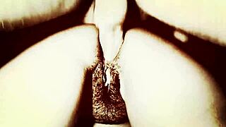 Paying with a hot blowjob and taking it deep in vintage scene 😜