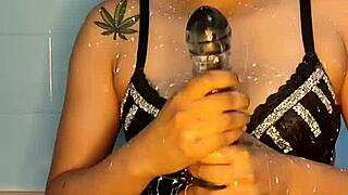 Blue's homemade video showcases his daring use of a big dildo and swallowing it whole