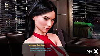 anime girl shows pussy in restaurant game scene