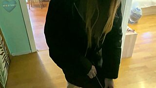 Beautiful brunette gets a hot doggy style fuck in this homemade porn video