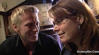 A man seduces a busty woman who is not young and has great sex with her