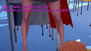 Femdom urethra punishment for peeping Tom in 3D world