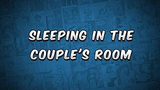 Sleeping wife ignores cheating husband with hot babe nearby