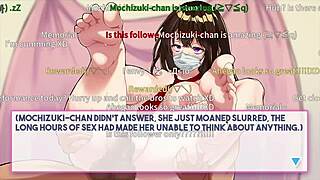 Hentai game with an old mother-in-law and a janitor in the kitchen