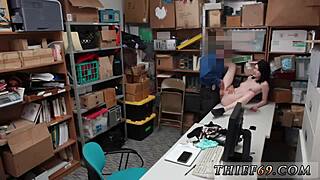 Petite teen faces strapon DP after stealing motives unfold