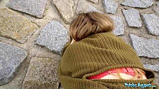 Big tits and deepthroat action in public POV