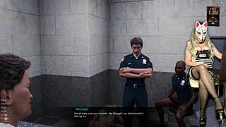 Prison guard watches his wife have a double penetration in a kinky threesome