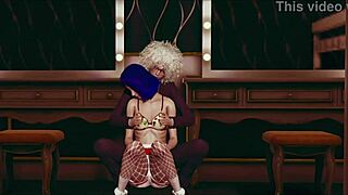 Beautiful 3D animated lesbians in anime stockings