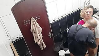 filming paid lesbian action in bar bathroom