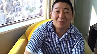 Japanese boy gets fucked in a wild orgy scene