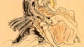 Vintage Erotic Illustration Showcases Retro Anime Style in Stunning Detail