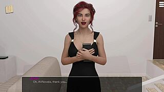 Top-quality ass worship and big tits domination in a visual novel-style porn video