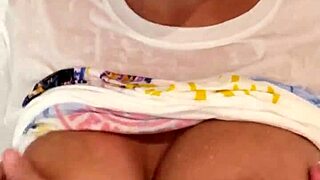 hey, wanna see this busty chubby teen get soaked in shower and take a huge facial backstage?