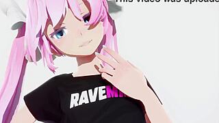 Beautiful anime girl gets rough treatment from a big black cock