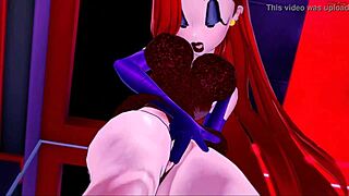 Redhead cartoon fingers her pussy to great orgasm in hotel
