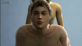 Big nosed blonde gets her ass fucked by her stepbrother