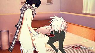 Japanese twink gets a hot load in his mouth