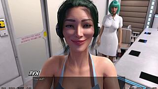 3D animated video of a fat girl getting fucked by a huge cock in a hentai game