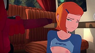 Gwen Tennyson's hot scene in Ben 10 cartoon