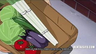 A beautiful Asian woman gives a sexual lesson before marriage in this anime porn