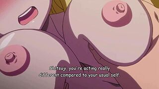 Beautiful anime maid with big chest in 3D adult cartoon