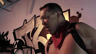 Bdsm stud gets dominated by a sex machine