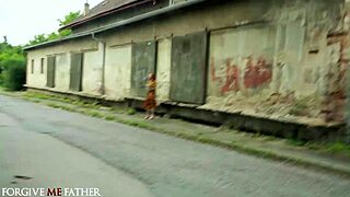 Forgive me Father, innocent redhead widow milf tries big dick in public.