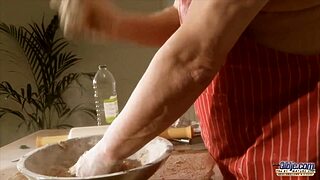Young girl sucks and fucks old man's cock hard