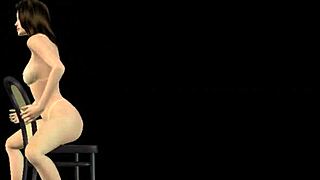 3D animated girl in various sexy positions and poses
