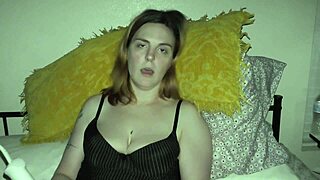 Big natural tits bouncing while fingering and fucking with a cucumber