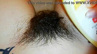 Big clit and hairy pussy underwater fetish video