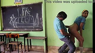 Amateur video shows young Indian students having sex in classroom and getting caught