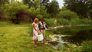 Lauren Phoenix has hot sex with a man at a pond