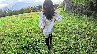 Compilation of sexy walks in woods, loving strangers watching me