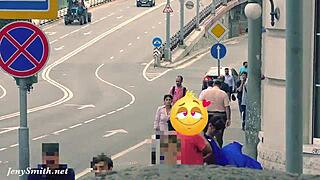 Yo, hidden cam caught Jeny stripped bare in public!
