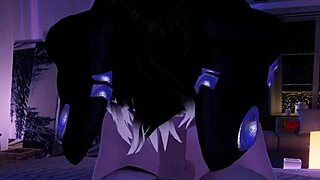 Sultry shemale gives a sensual handjob and blow job in VR