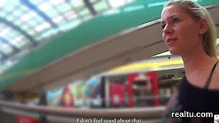 European shop girl gets seduced and fucked in store
