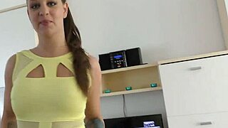 Private dancing girl Angelina Brill gets BBC cum inside her vagina