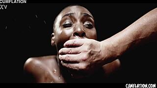 Interracial slut Zaawaadi gets filled with cum in all holes