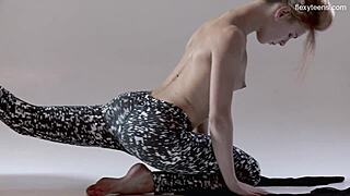 Rita Mokalkina, the hot and hairy Russian gymnast in action