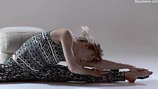 Rita Mokalkina, the hot and hairy Russian gymnast in action