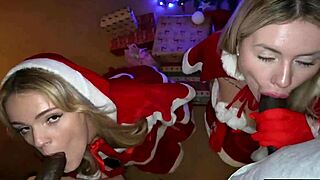 Two Beautiful Christmas Mothers BLONDE FUCKED in ANAL. DP Action on Piano Under Tree Stuns.