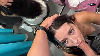 Petite teen gets rough facefuck and intense oral action
